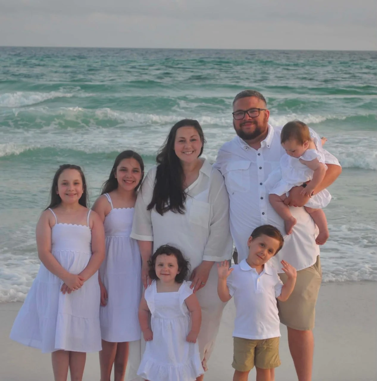 Pastor and family at the beach